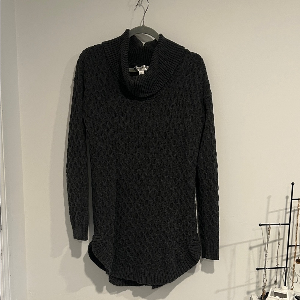 Motherhood Maternity Charcoal Cowl Neck Sweater